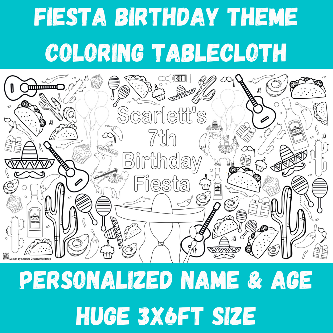 Fiesta Coloring Tablecloth