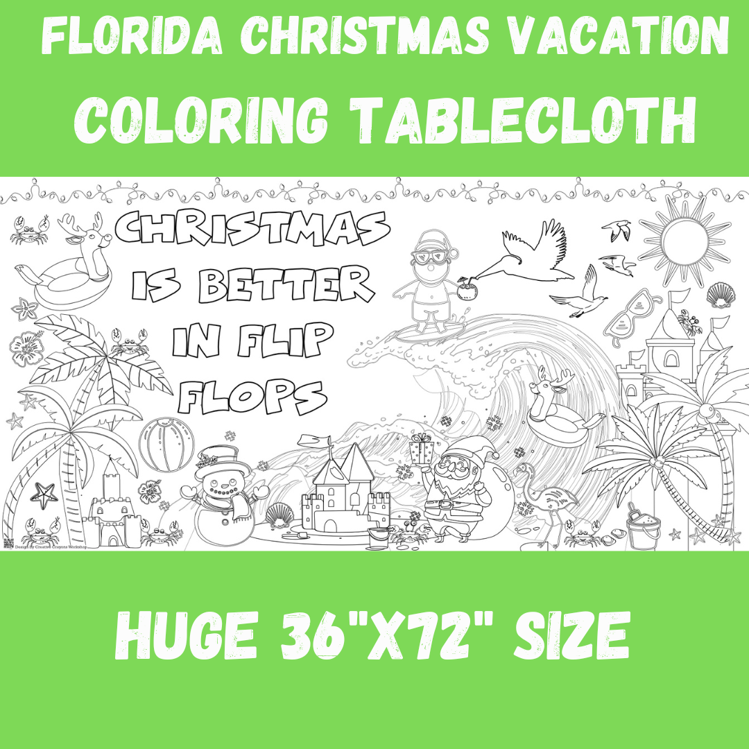Christmas Coloring Tablecloth