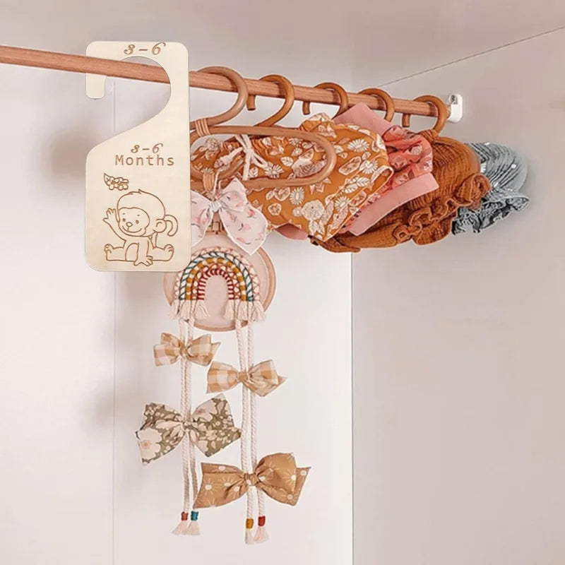 Wooden Carved Baby Closet Organizers