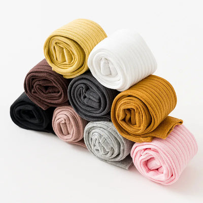 Girls Solid Cotton Tights leggings