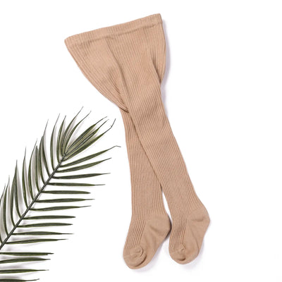 Solid Ribbed Baby Tights Stockings