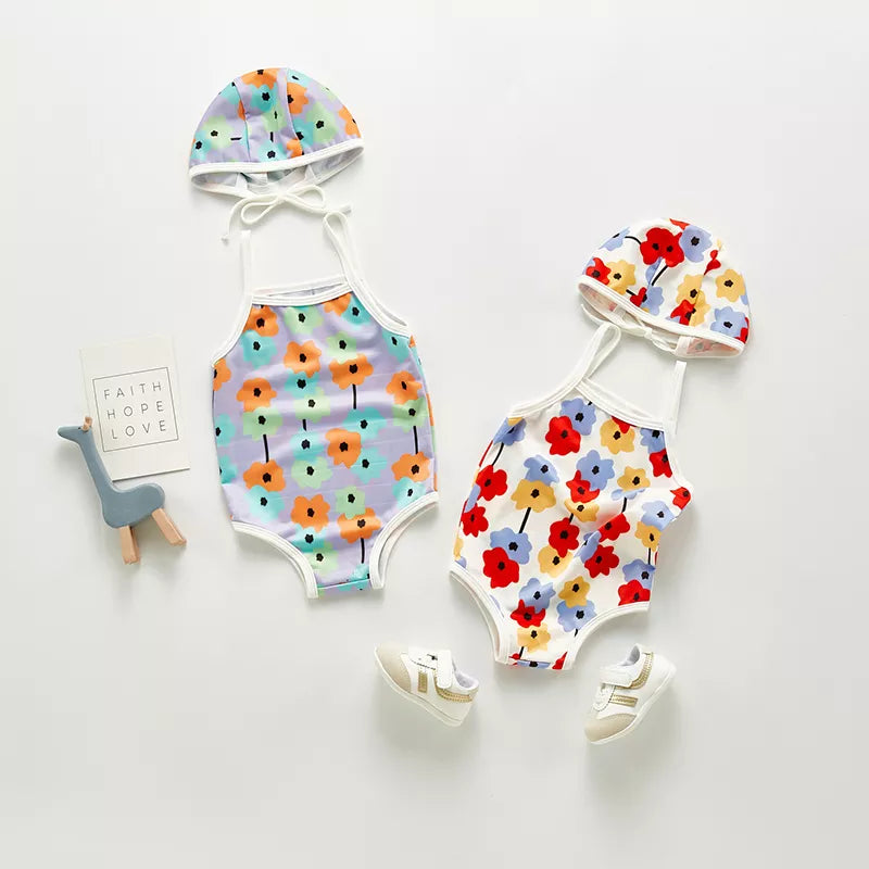 Baby Girl Cute Flower Swimsuit