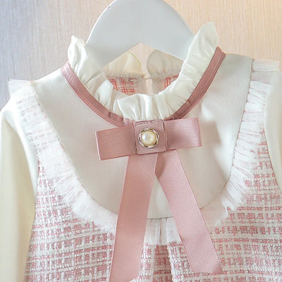 Vintage Style Ribbon Tweed Dress