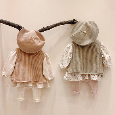 Solid Sleeveless Pullover Vest