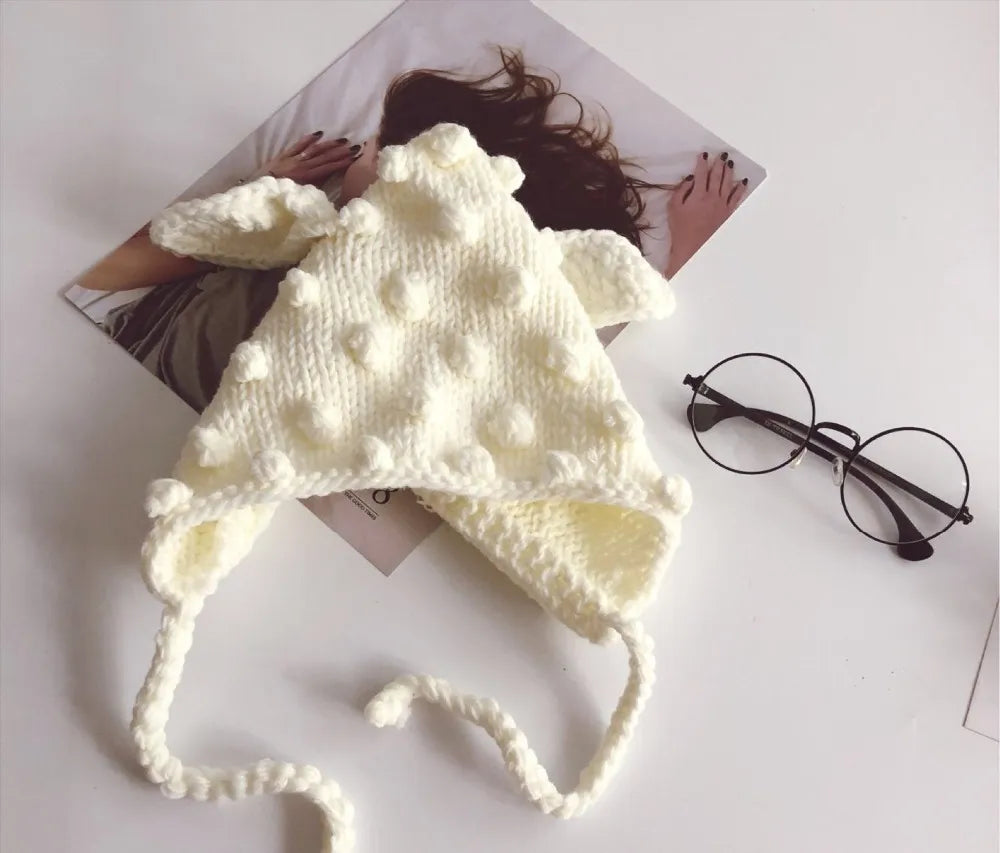 Cute Pom Pom  Winter Hat