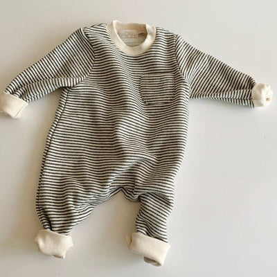 Thick Striped Sweater Jumpsuit