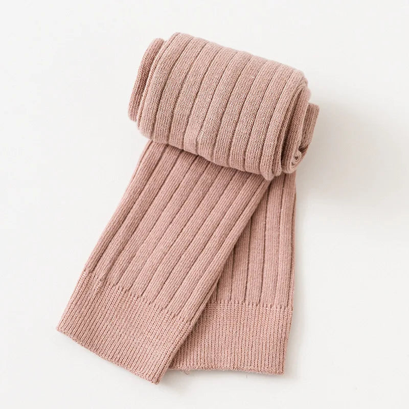 Girls Solid Cotton Tights leggings