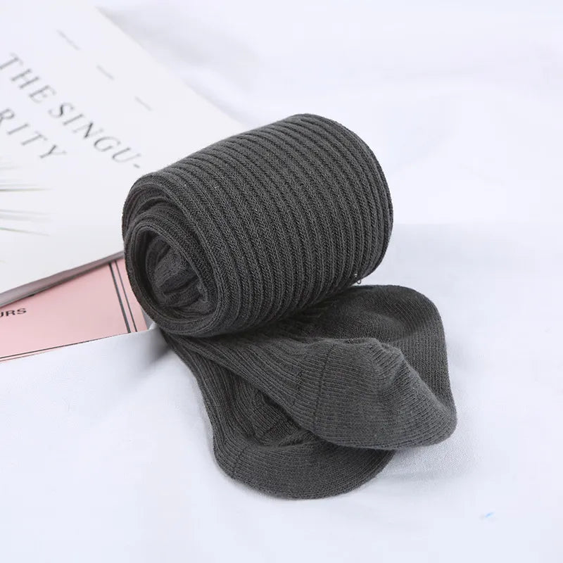 Solid Ribbed Baby Tights Stockings