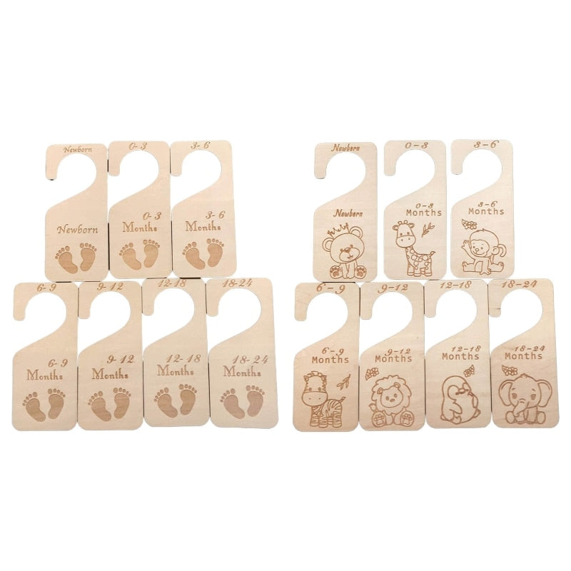 Wooden Carved Baby Closet Organizers
