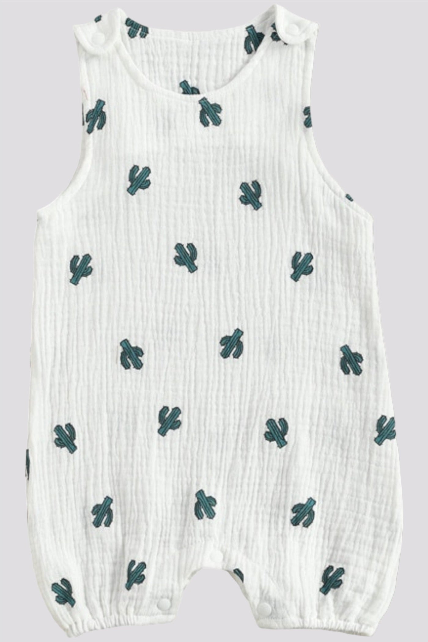 Sleeveless Snap Detail Jumpsuit