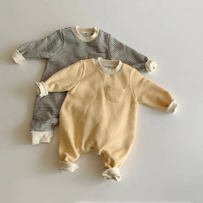 Thick Striped Sweater Jumpsuit