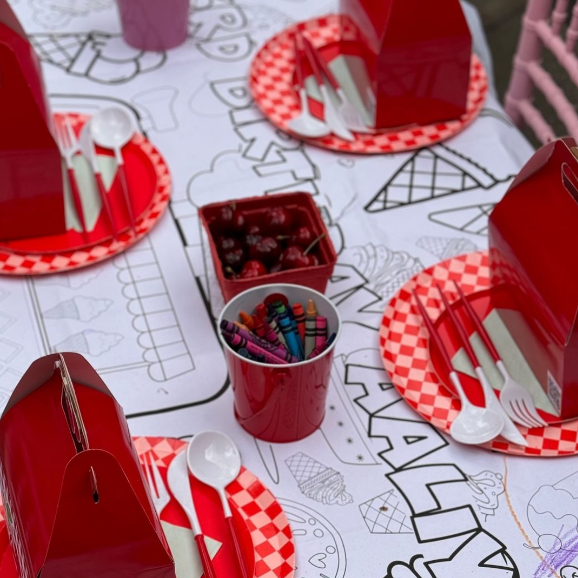 Ice Cream Coloring Tablecloth