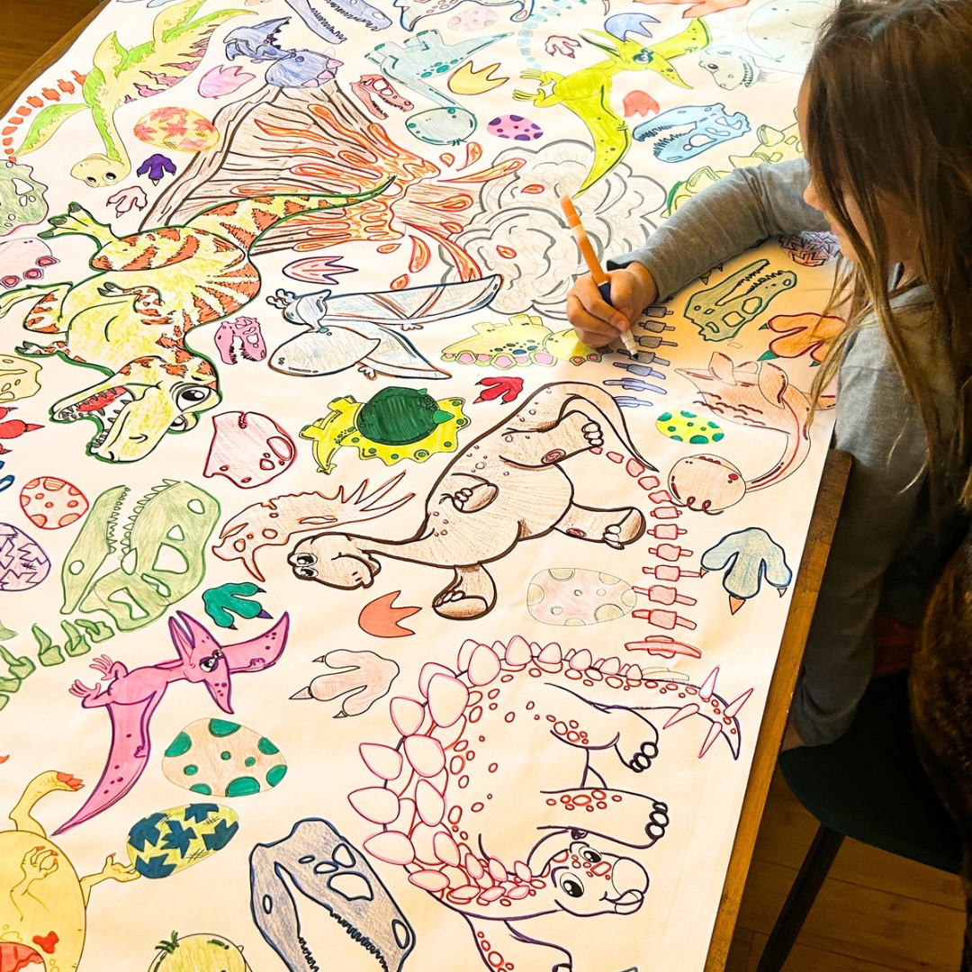 Dinosaur Coloring Tablecloth