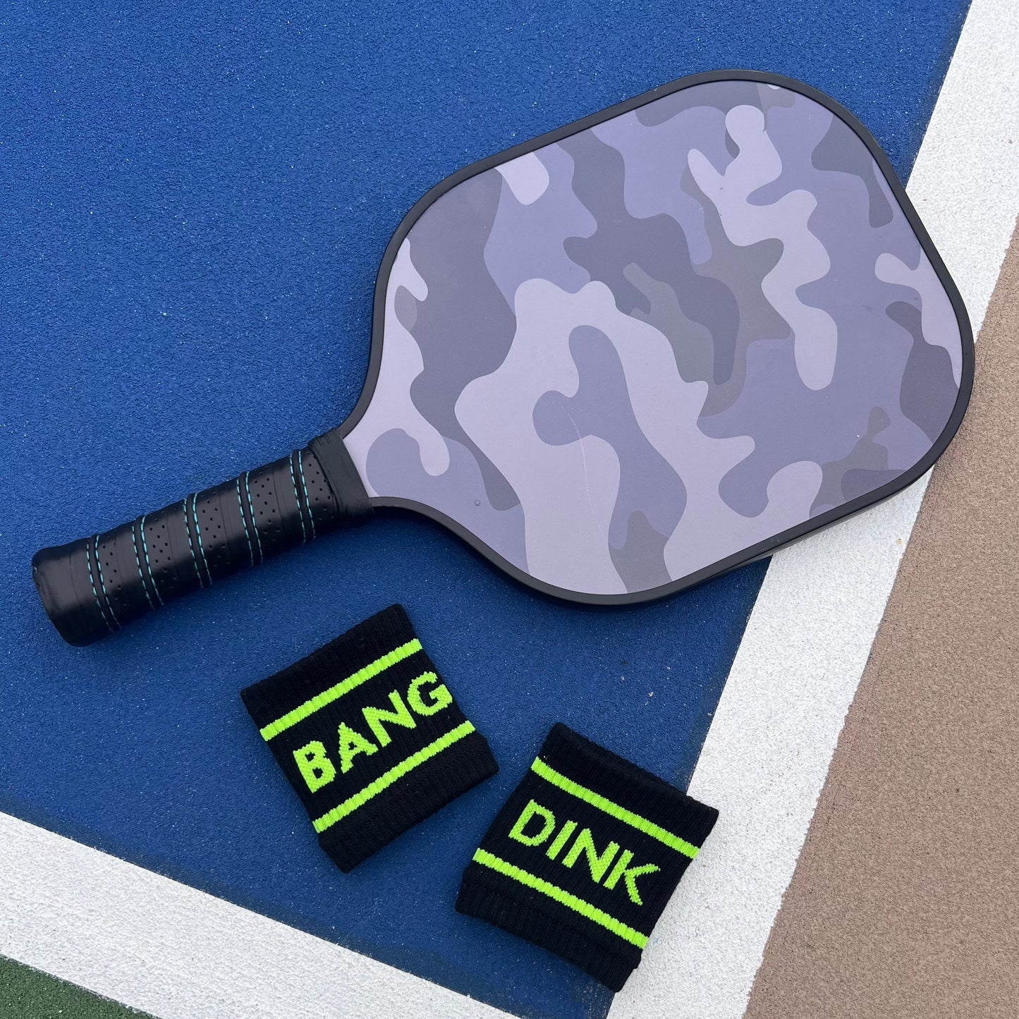 Black Dink & Bang Pickleball Wristbands