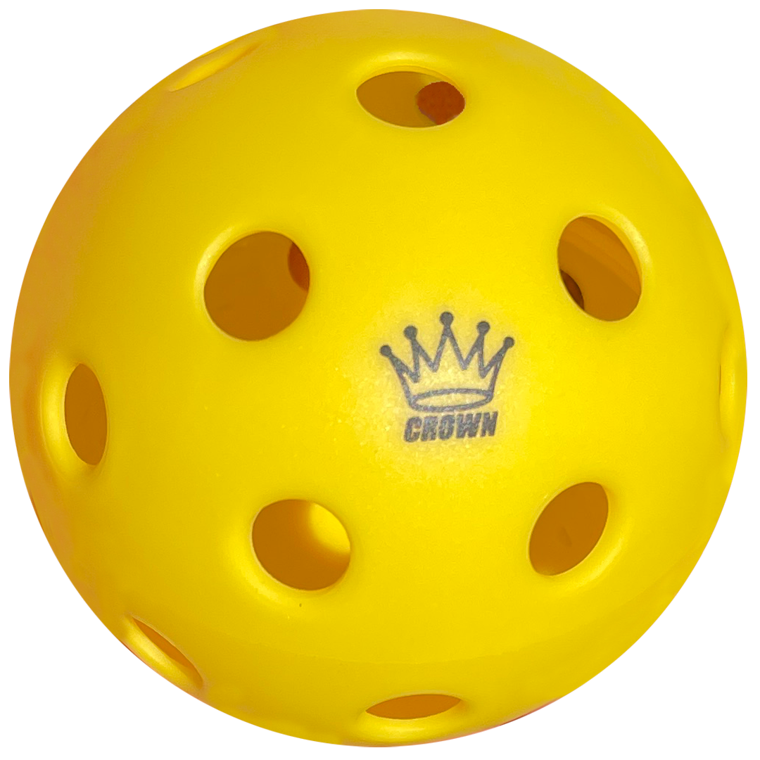 CROWN PICKLEBALL - High-Performance INDOOR Pickleballs (3-PACK LEMON)