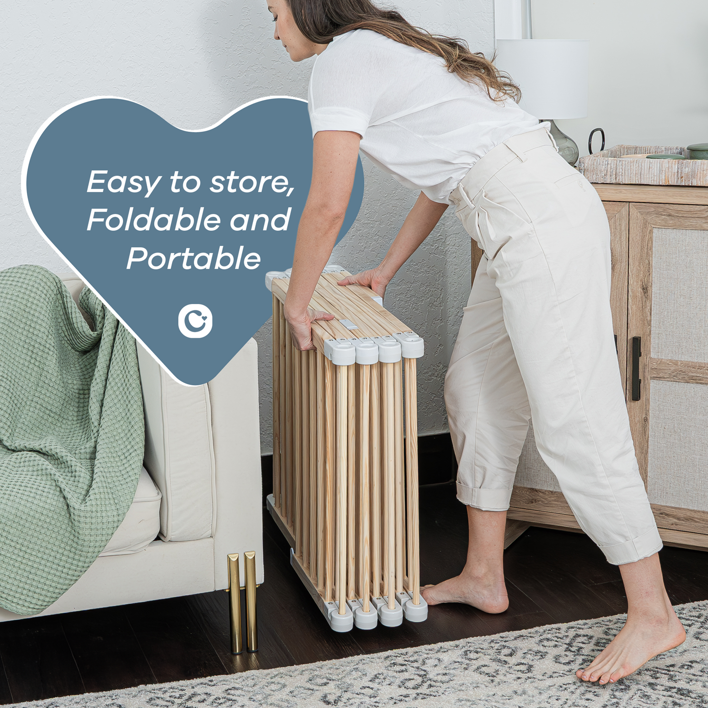 Playpen for Toddler and Babies by Comfy Cubs in Natural Wood