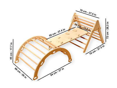 Montessori Indoor Playground | Pikler Triangle & Climbing Arch