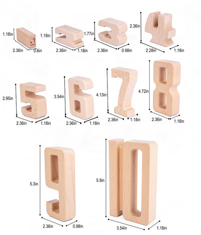 Number Blocks - Montessori Large Wooden Blocks