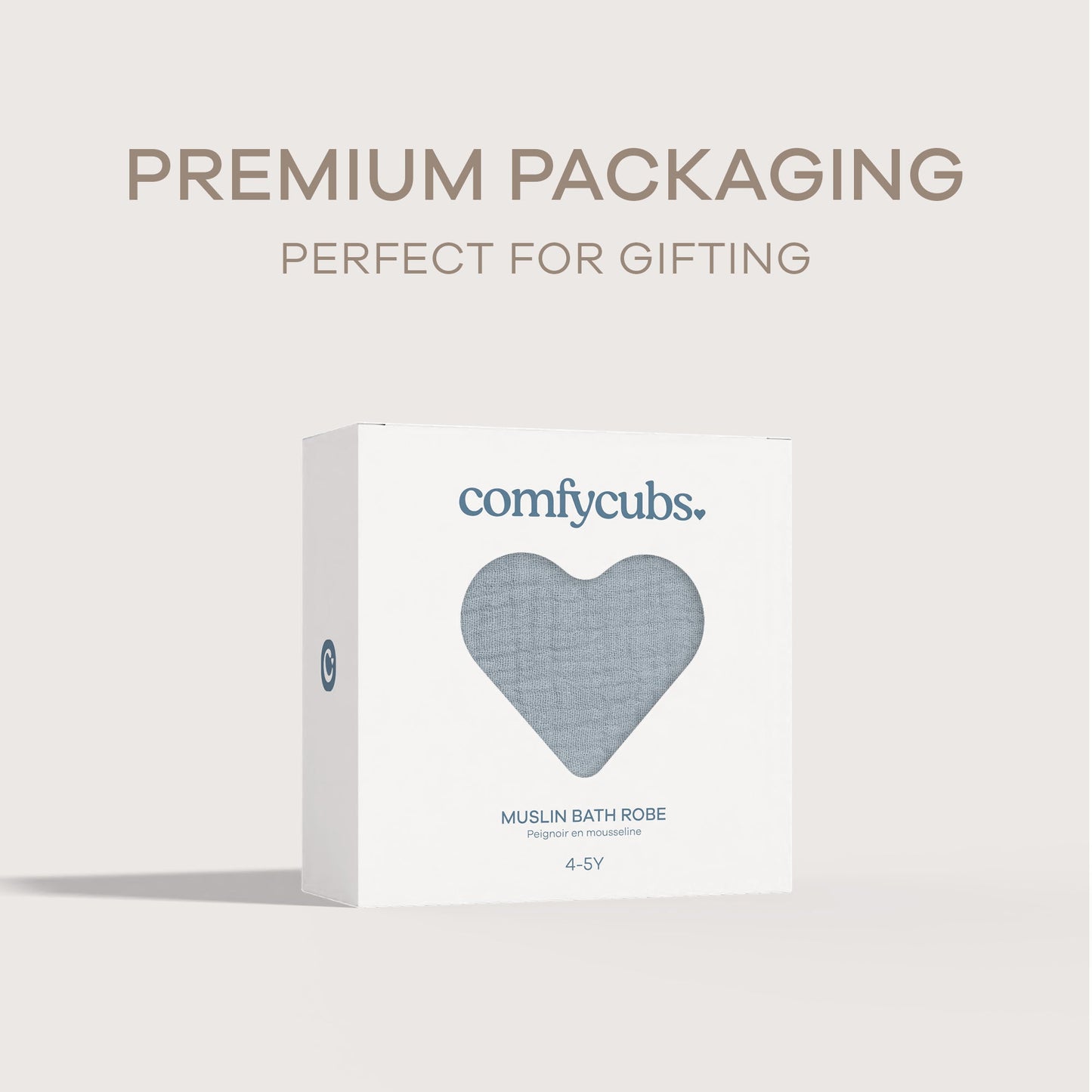 Muslin Bath Robe for Kids, Pacific Blue by Comfy Cubs