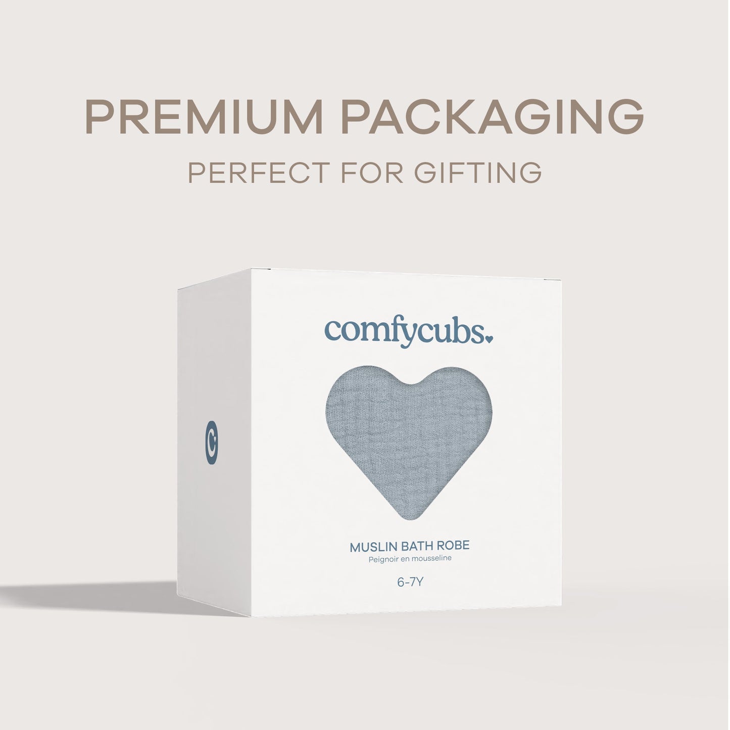 Muslin Bath Robe for Kids, Pacific Blue by Comfy Cubs