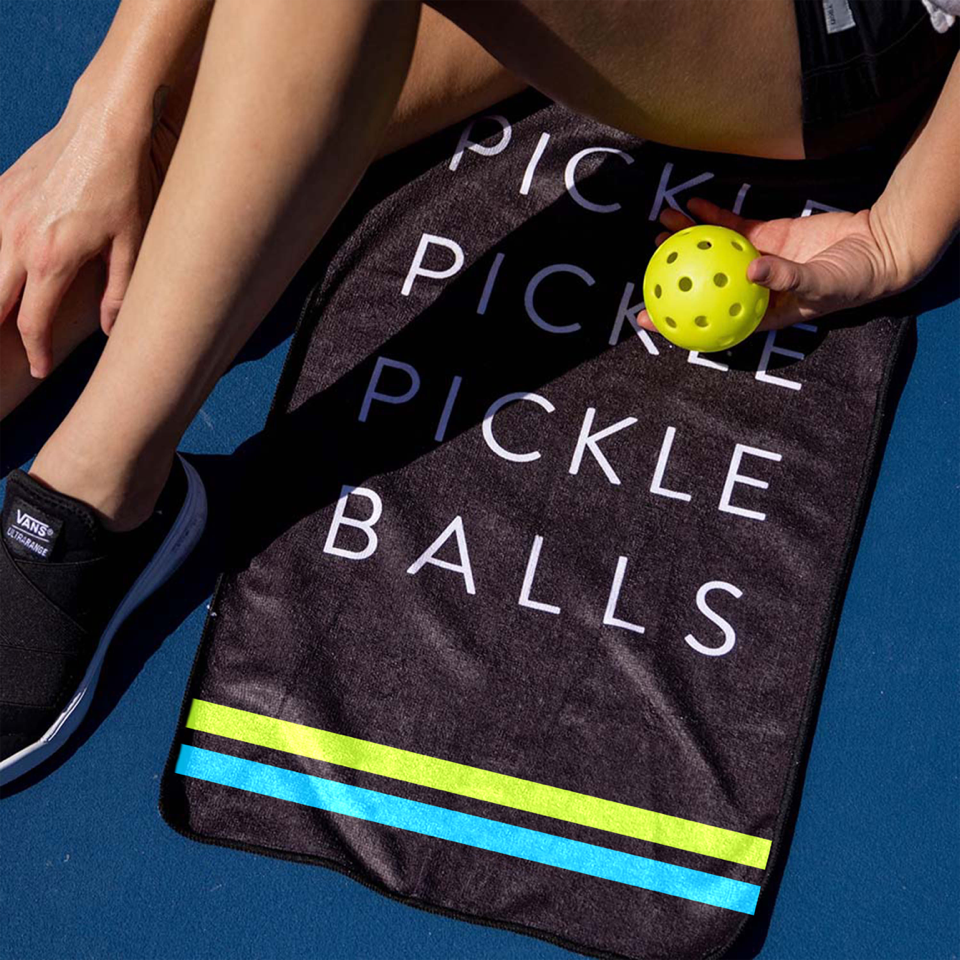 Pickleball Sports Towel Black