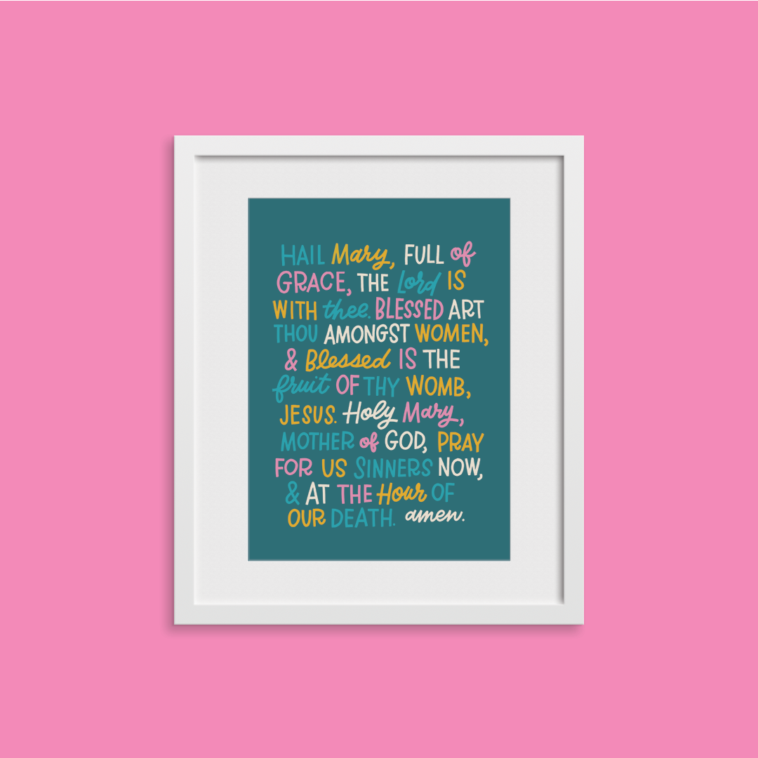 Hail Mary Prayer Print