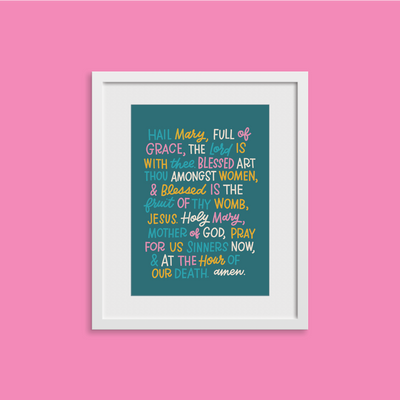 Hail Mary Prayer Print