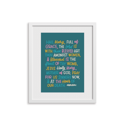 Hail Mary Prayer Print
