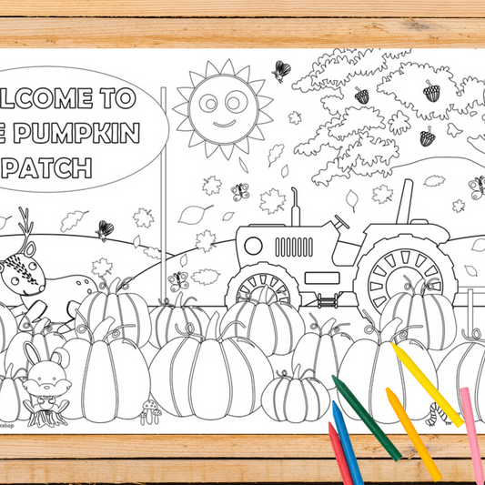 Pumpkin Patch Coloring Tablecloth