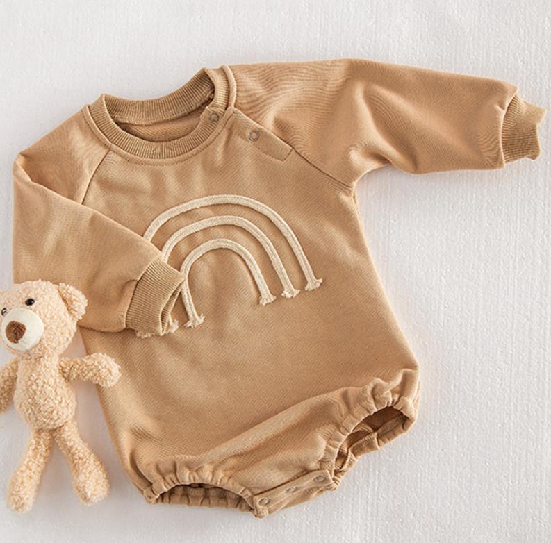 Rainbow Embroidered Sweater Bodysuit