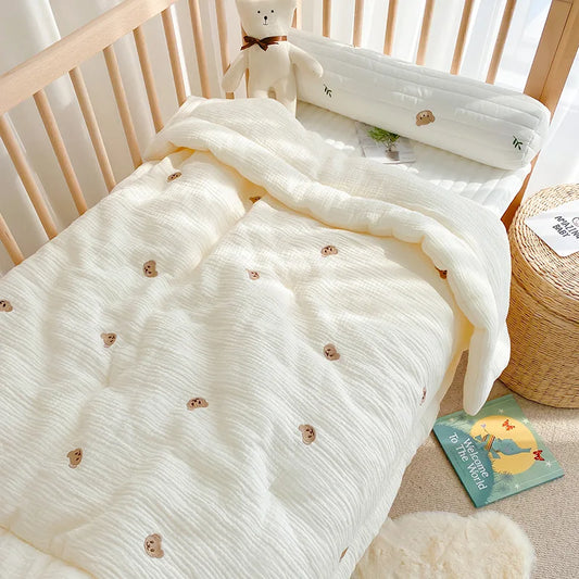 Soft Thick Quilted Blanket Crib Bedding
