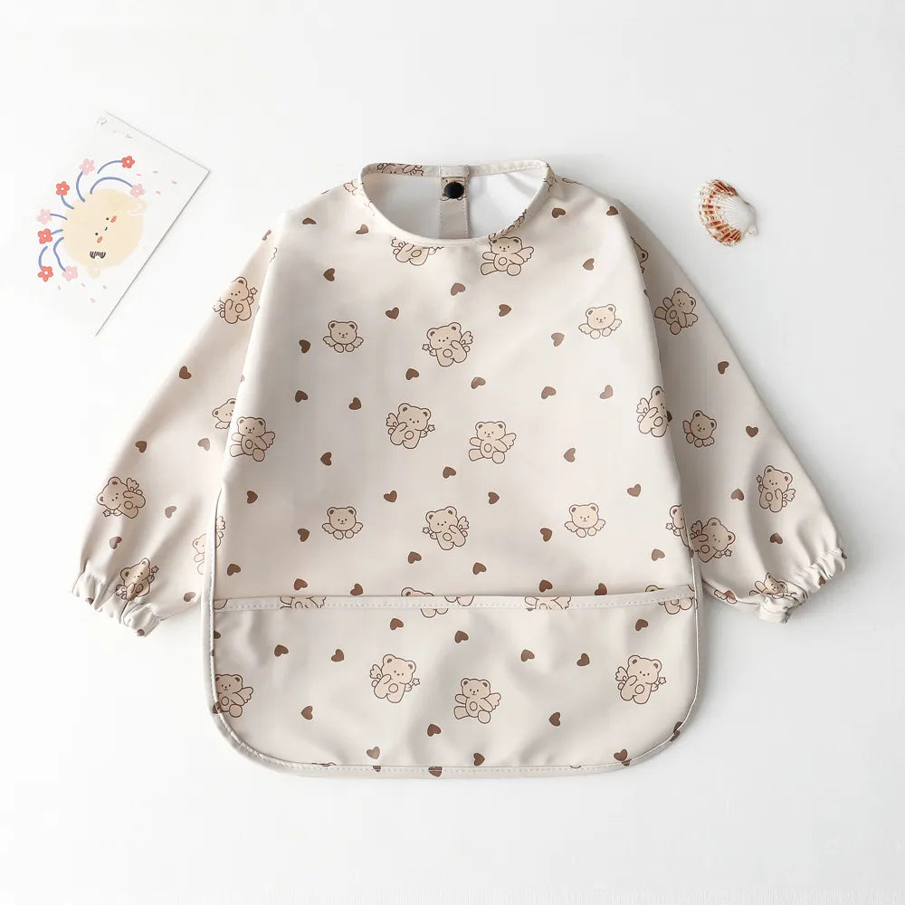 Baby Waterproof Long Sleeve Apron Bib