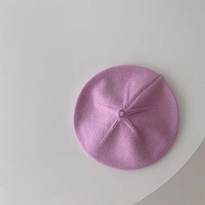 Kids Solid Beret Hat