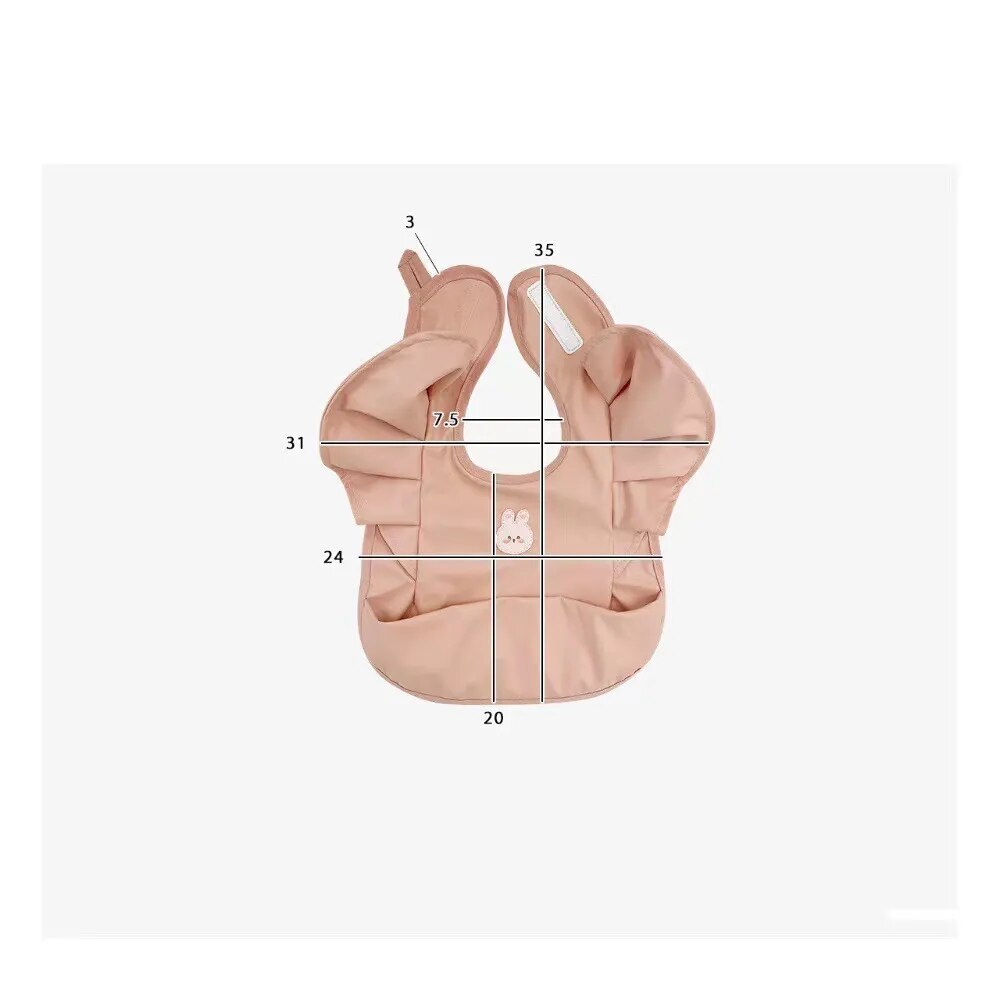 Waterproof Feeding Ruffle Neck Bib