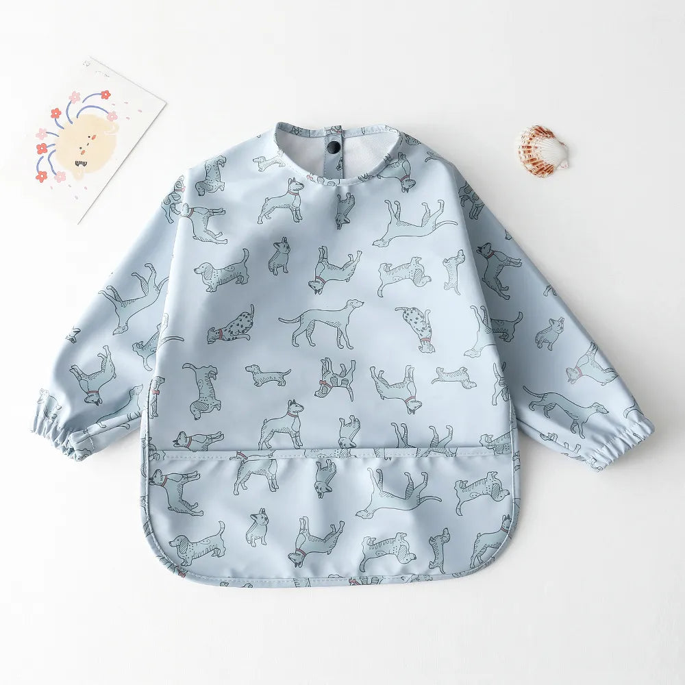 Baby Waterproof Long Sleeve Apron Bib