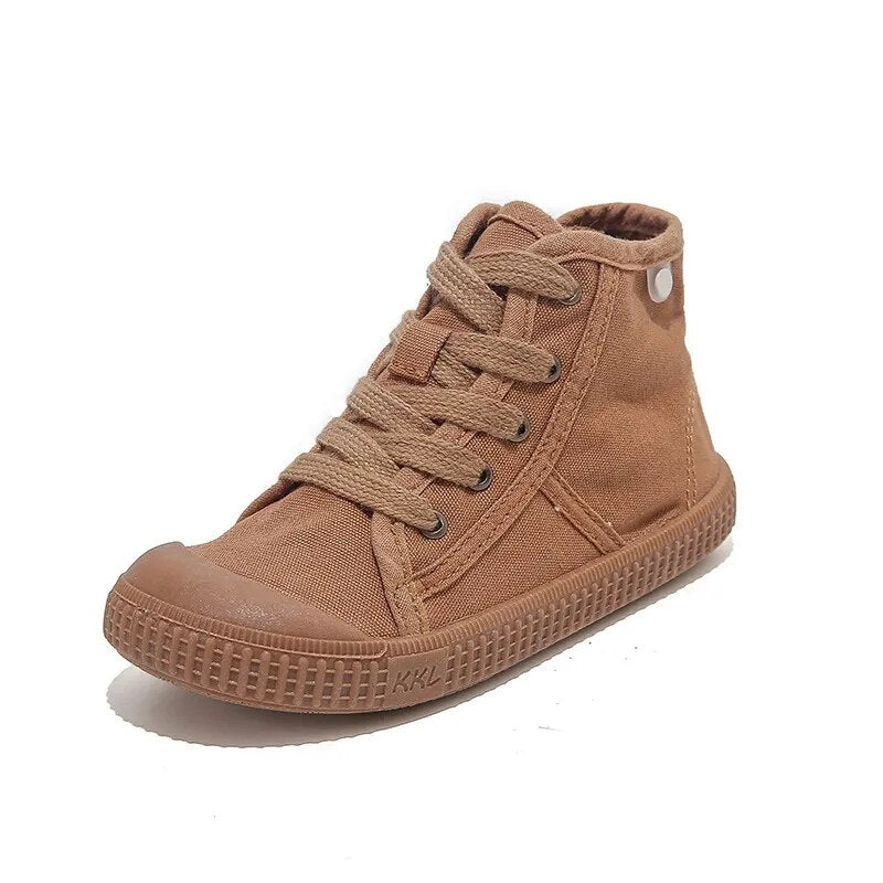 High Top Canvas Lace up Sneakers