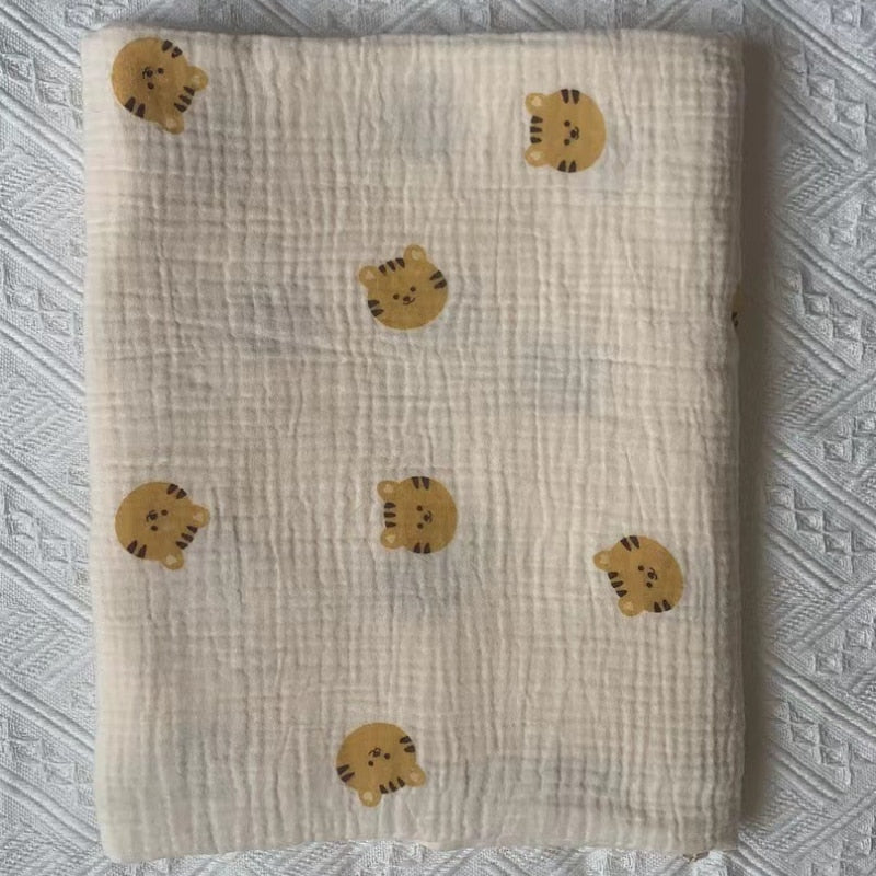 Newborn Muslin Animal Print Cotton