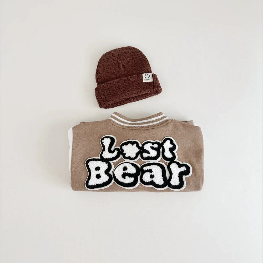 Bear Patch Varsity Jacket