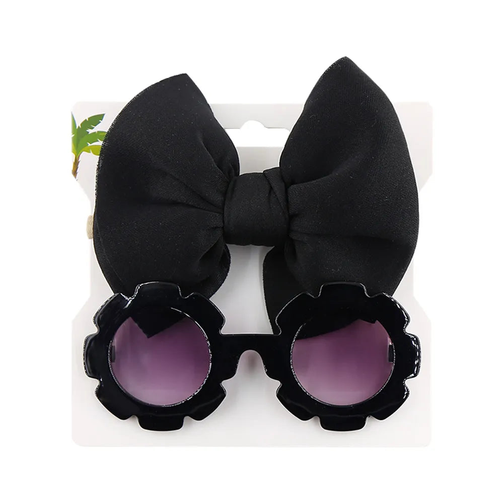 Large Bow Headband With Sunglasses