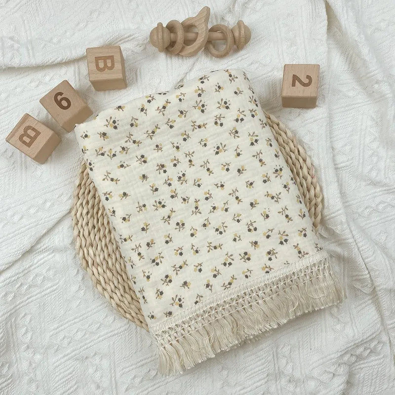 Floral Print Blanket Babies Bed Cover