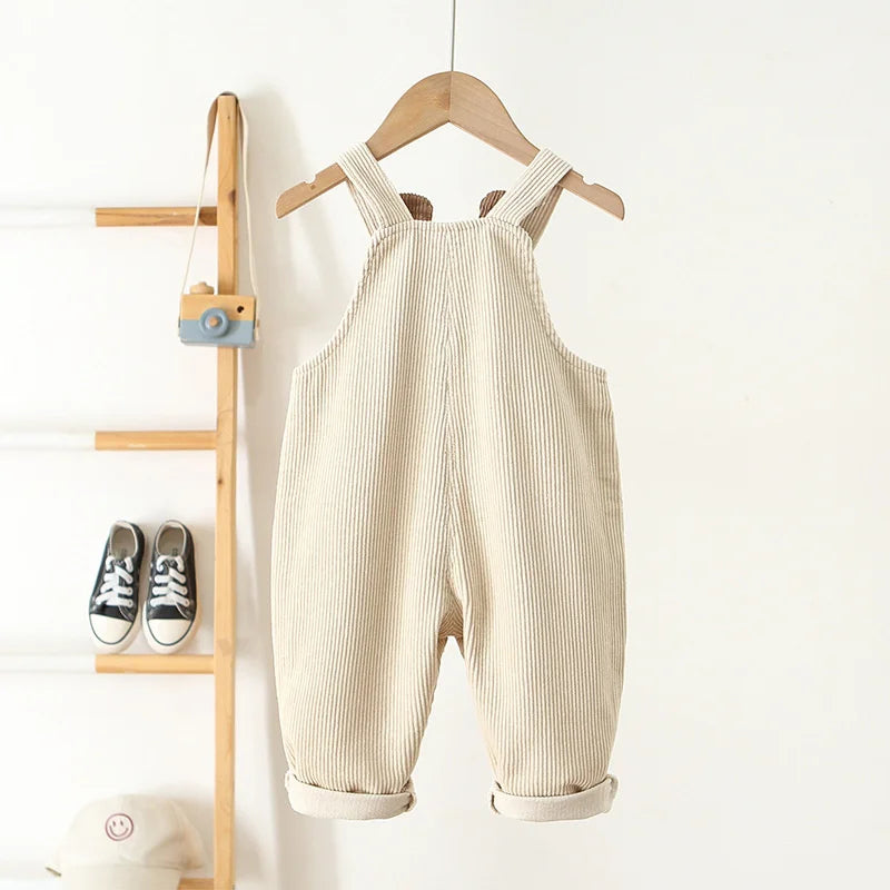 Front Pocket Corduroy Overalls Jumpsuit