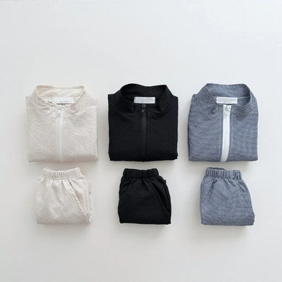 Lightweight Zipper Shorts Jogger Set