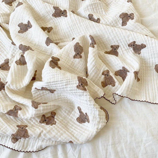 Newborn Muslin Animal Print Cotton