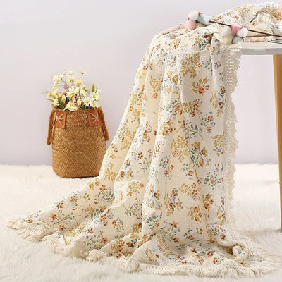 Floral Print Blanket Babies Bed Cover