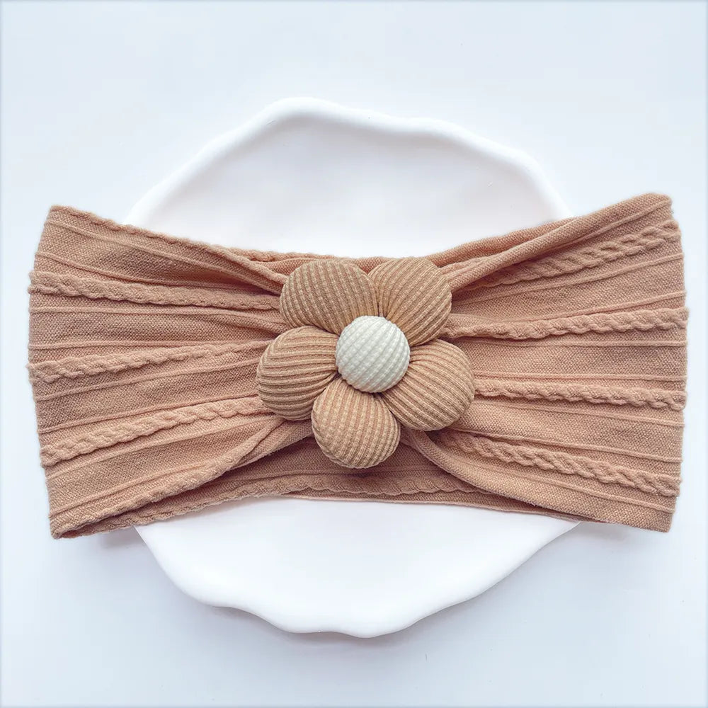 Baby Girl Flower Puff Elastic Soft Headband