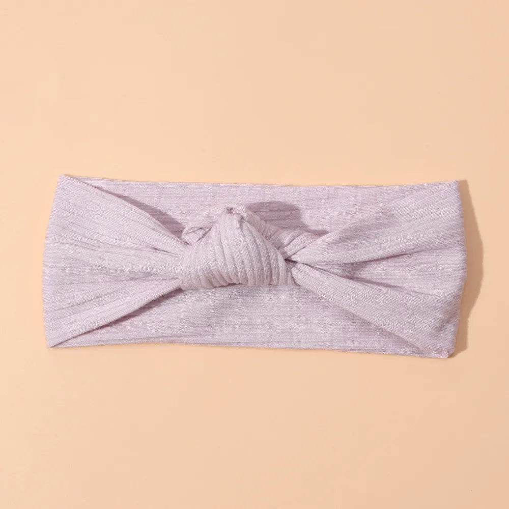 Ribbed Bow Elastic Soft Headband