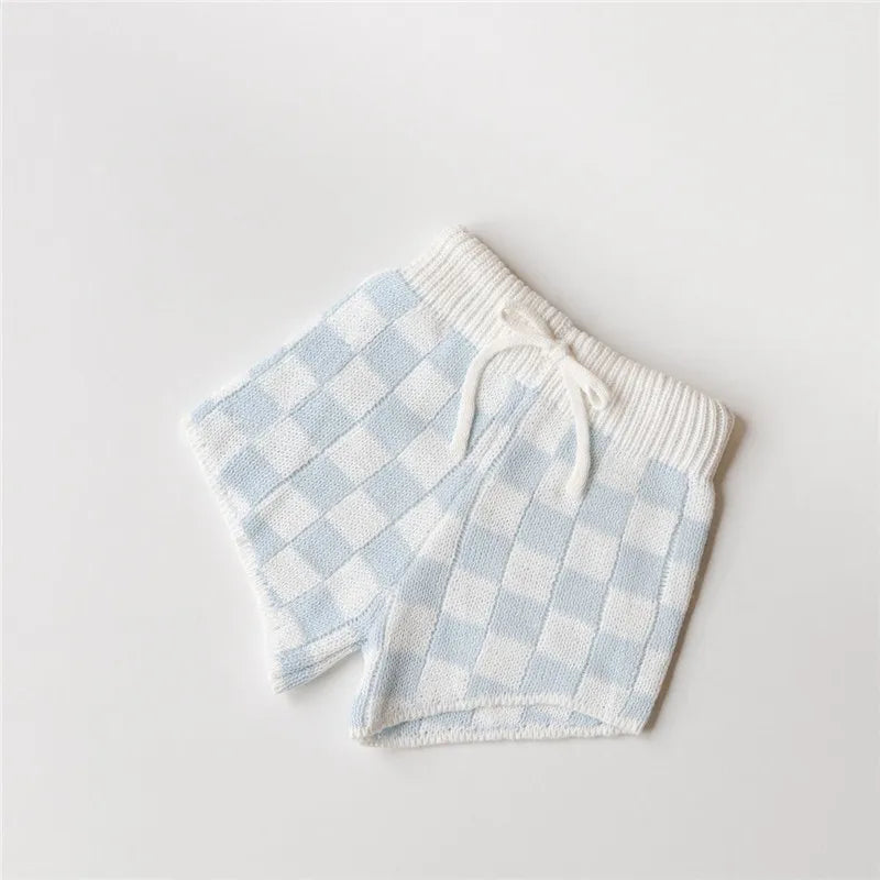 Checkered Knitted Resort Set