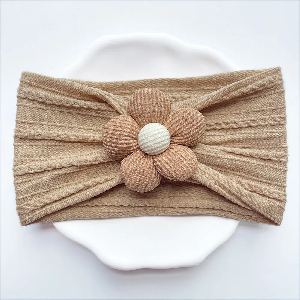 Baby Girl Flower Puff Elastic Soft Headband