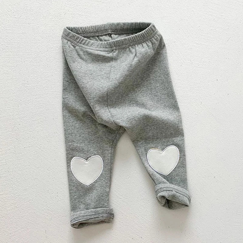 Baby Girl Heart Cotton Pants