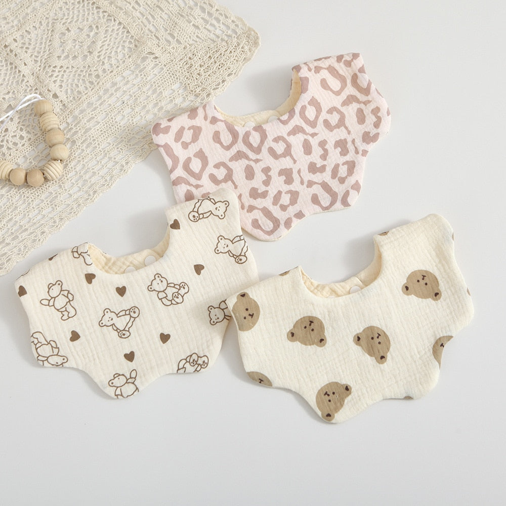 Petal Muslin Cotton Bibs